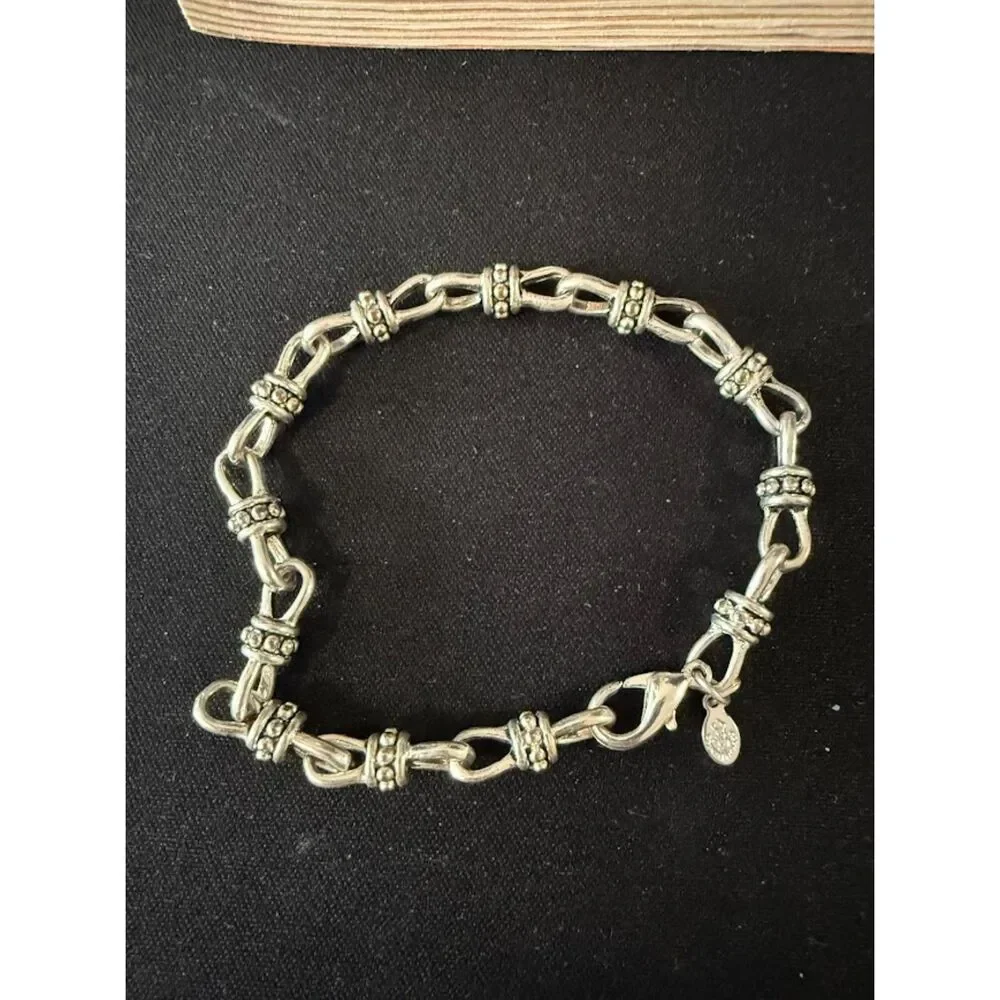 Premier Designs Lauren silver-plated link bracelet.